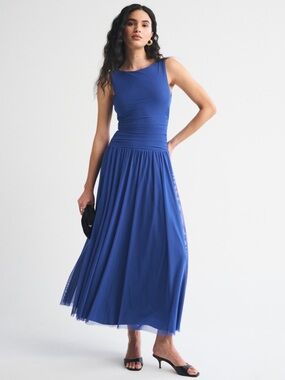 halter elegant dress Marley Halter Ruffle Slit Formal Dress main image 0